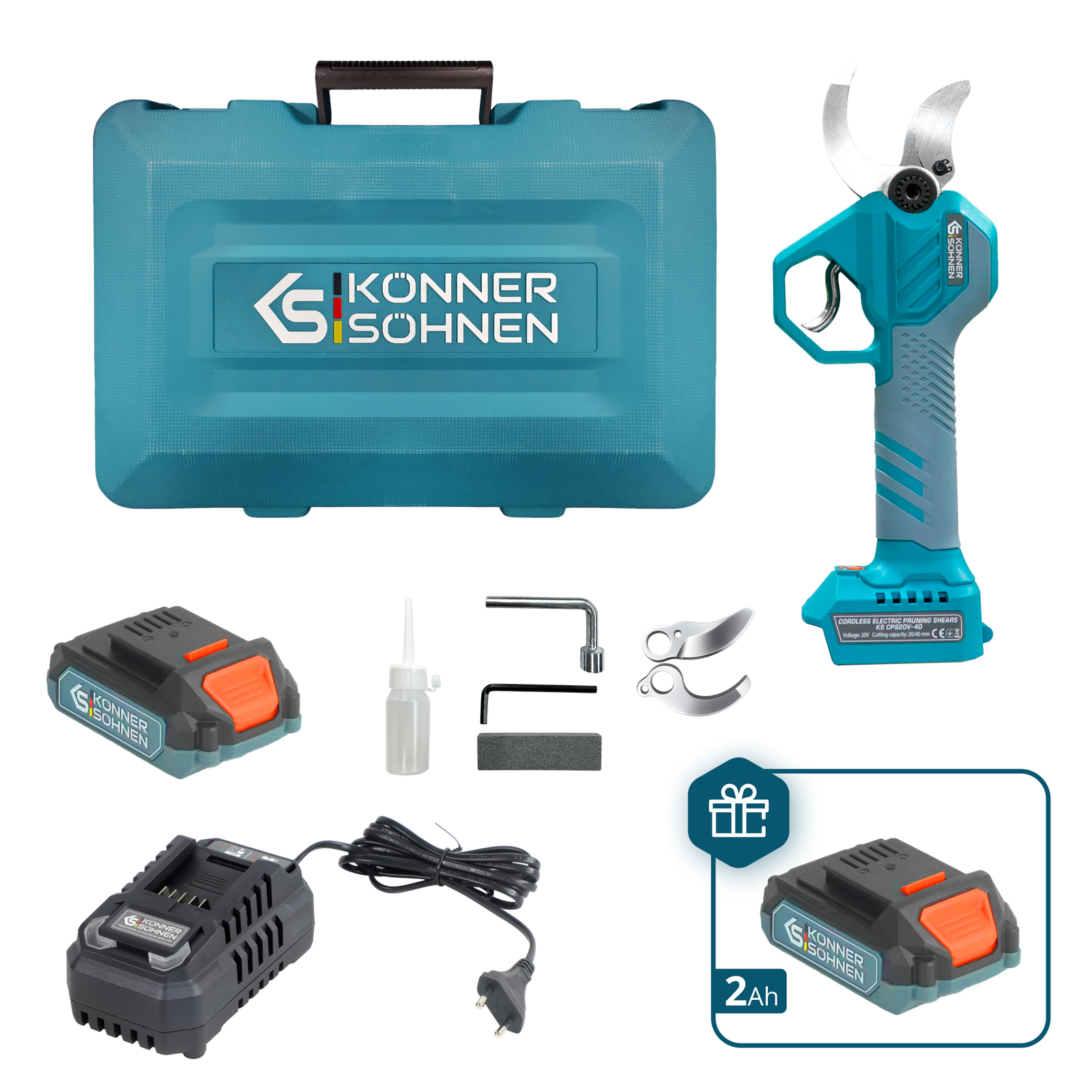 Cordless Electric Pruning Shears KS CPS20V-40 CASE PLUS