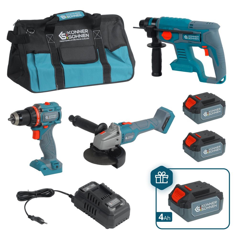 Bezprzewodowy Zestaw Majsterkowicza 3-w-1 KS RHAGD 20V SET 3 PLUS