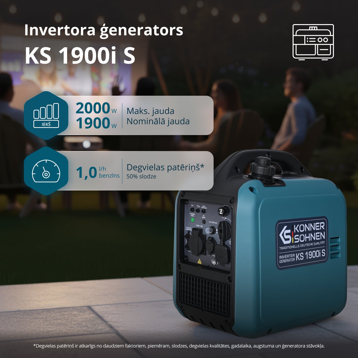 Invertora ģenerators KS 1900i S