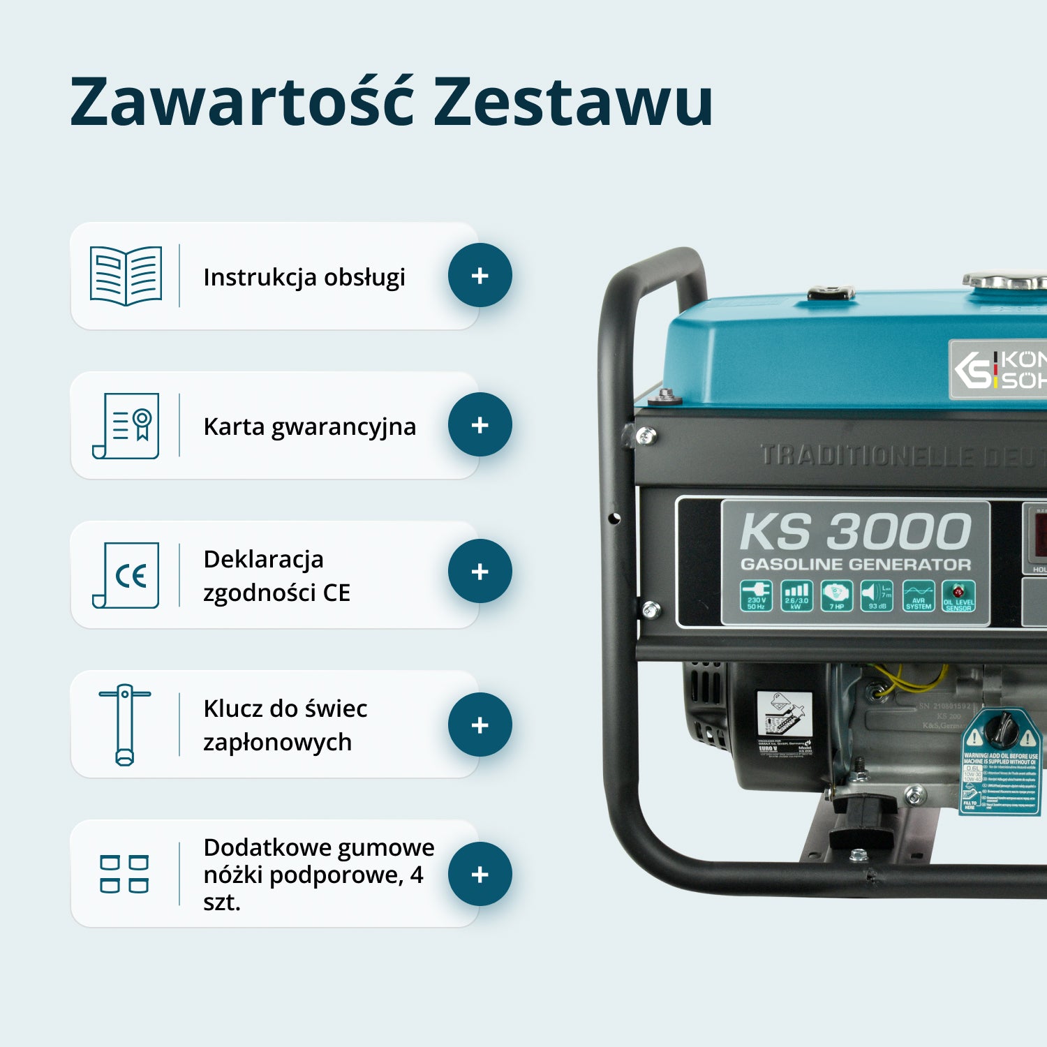 Benzīna ģenerators "Könner & Söhnen" KS 3000