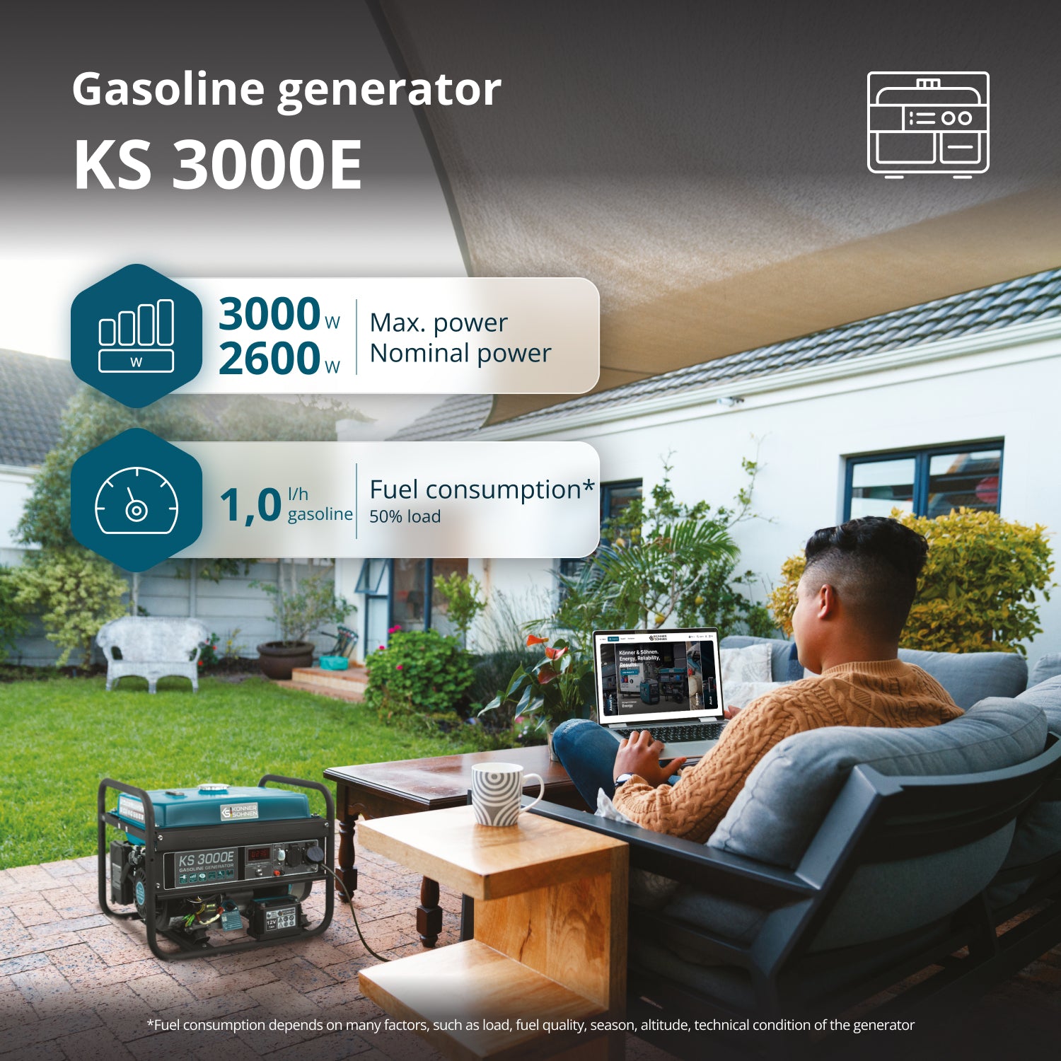 Gasoline generator "Könner & Söhnen" KS 3000E