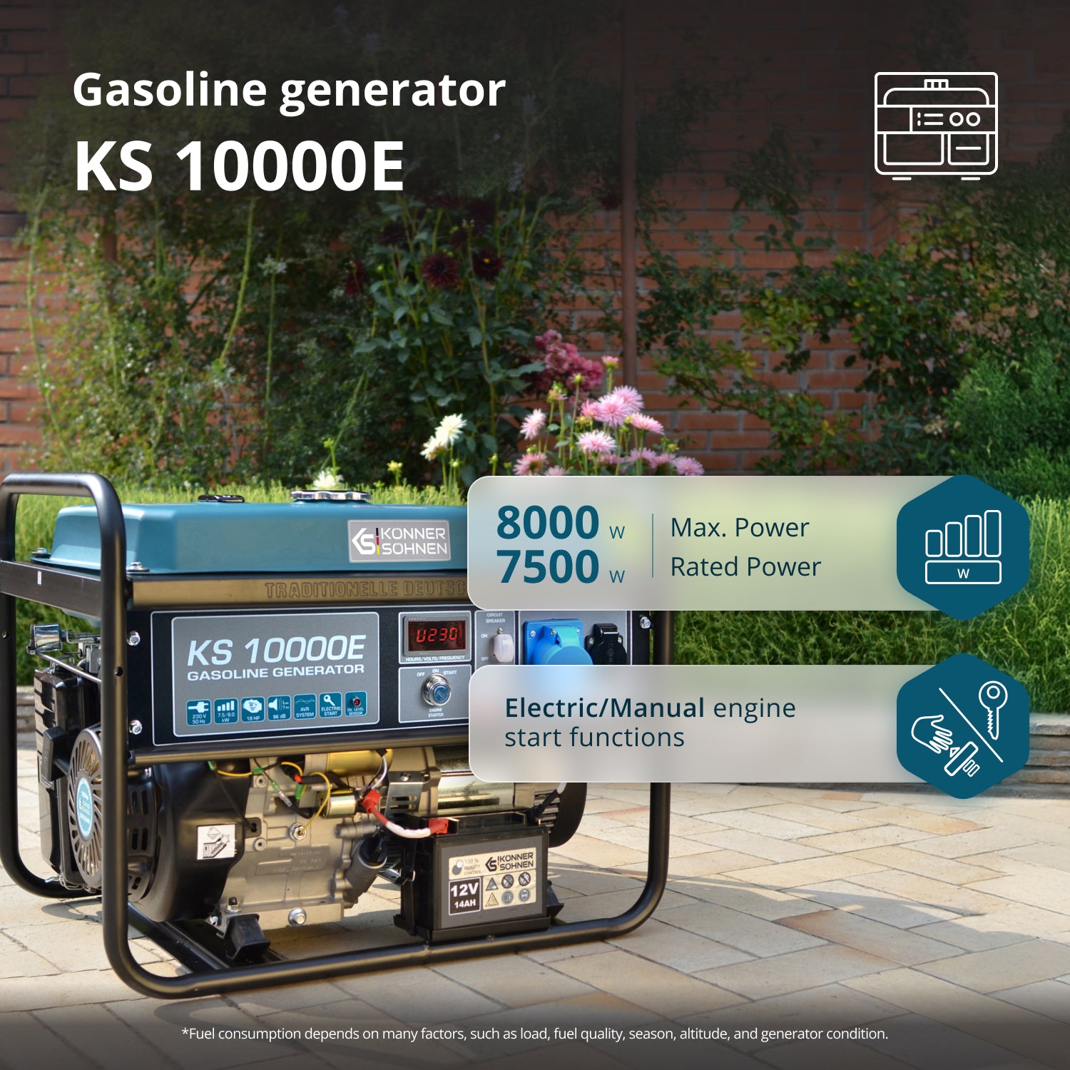 Benzīna ģenerators "Könner & Söhnen" KS 10000E