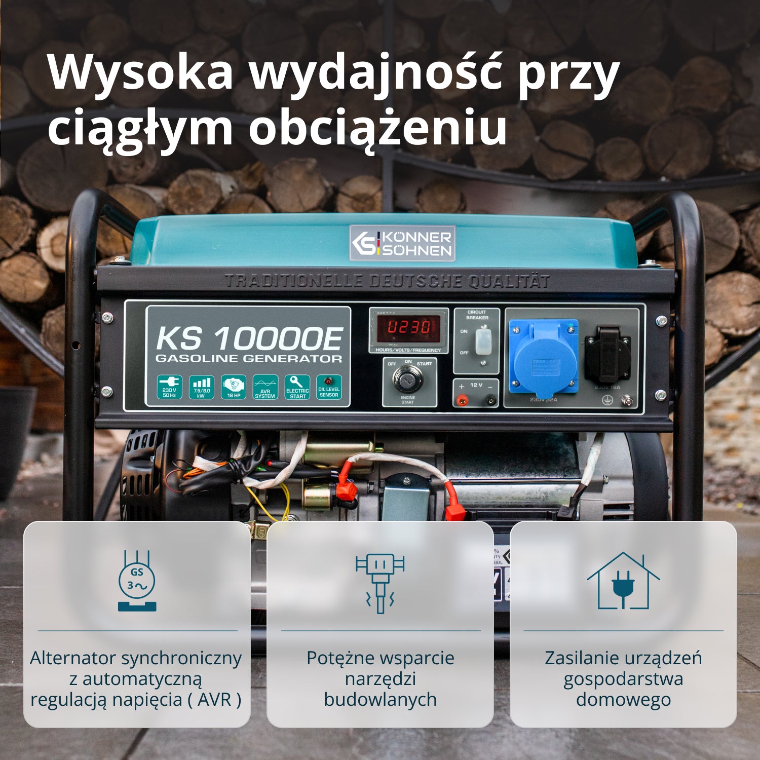 Benzīna ģenerators "Könner & Söhnen" KS 10000E