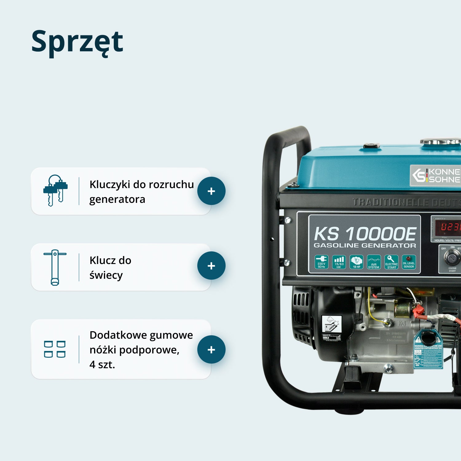 Benzīna ģenerators "Könner & Söhnen" KS 10000E
