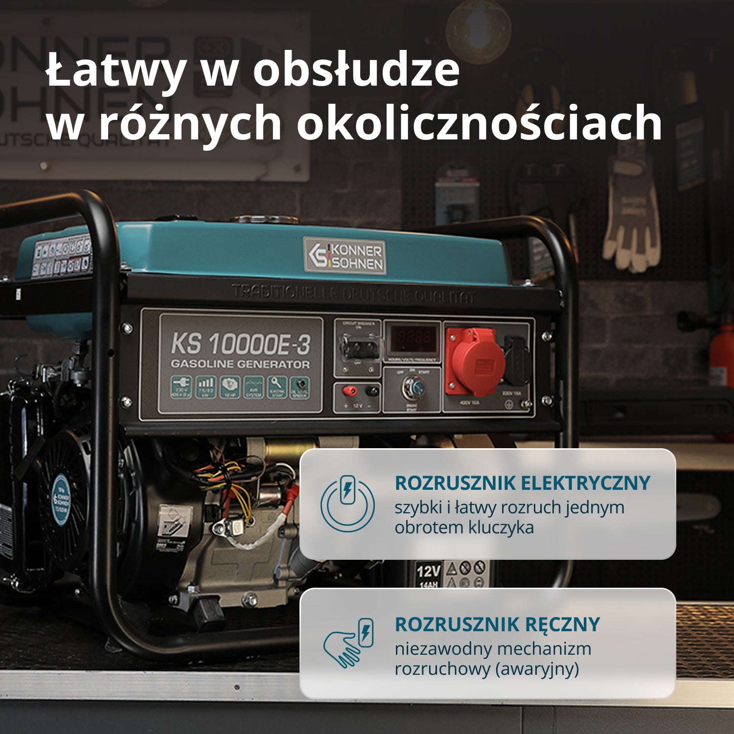 Bensiinigeneraator "Könner & Söhnen" KS 10000E-3