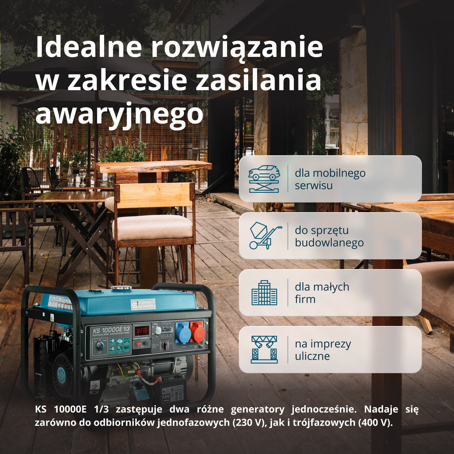 Benzininis generatorius "Könner & Söhnen" KS 10000E 1/3