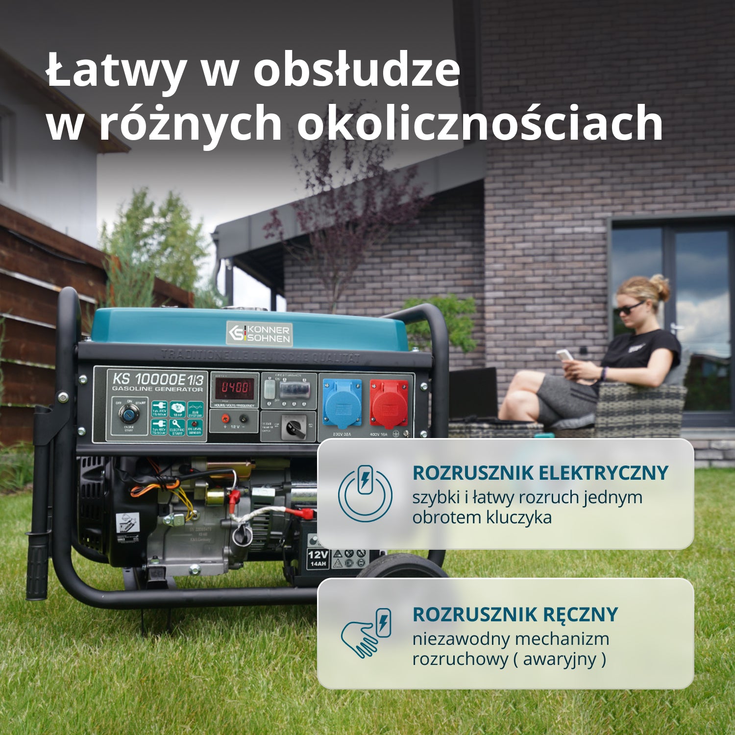Benzininis generatorius "Könner & Söhnen" KS 10000E 1/3