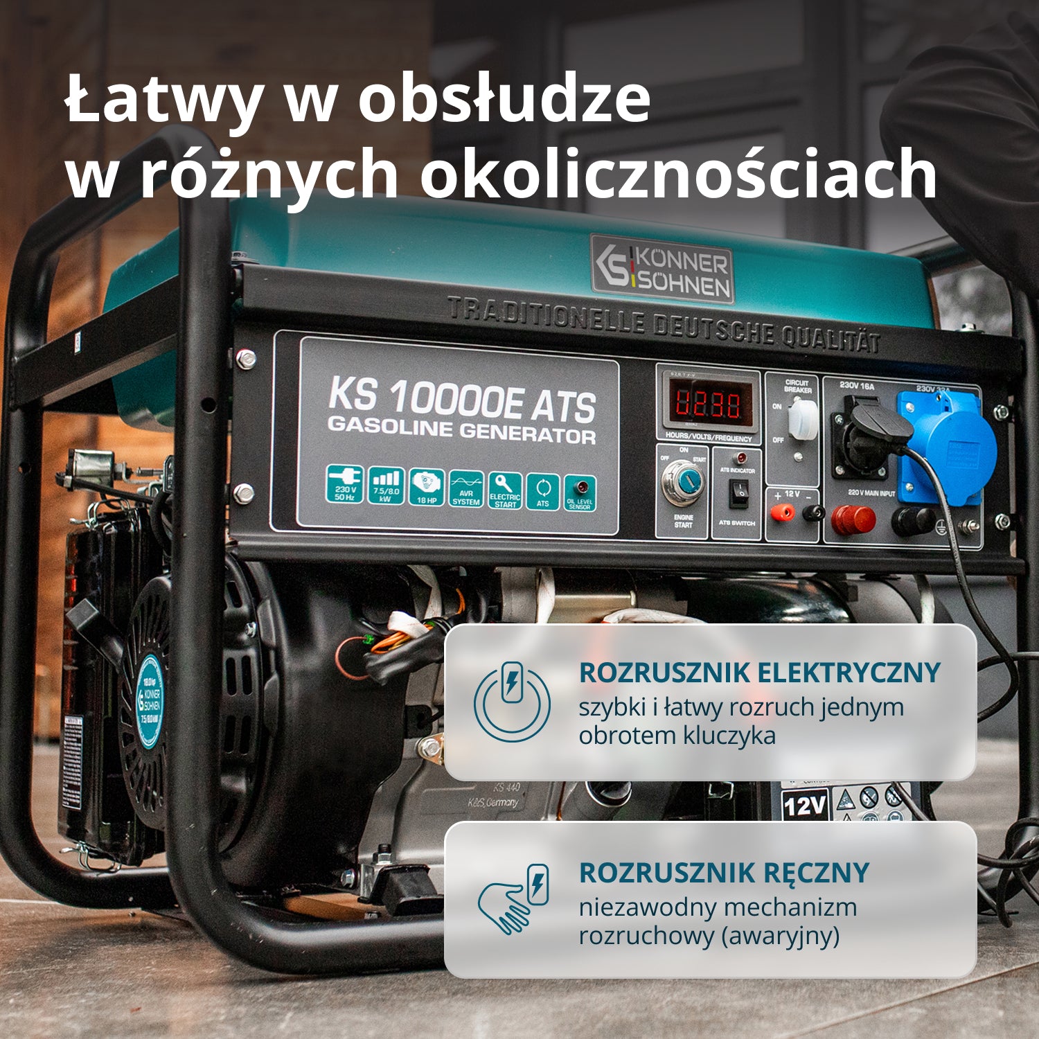 Bensiinigeneraator "Könner & Söhnen" KS 10000E ATS
