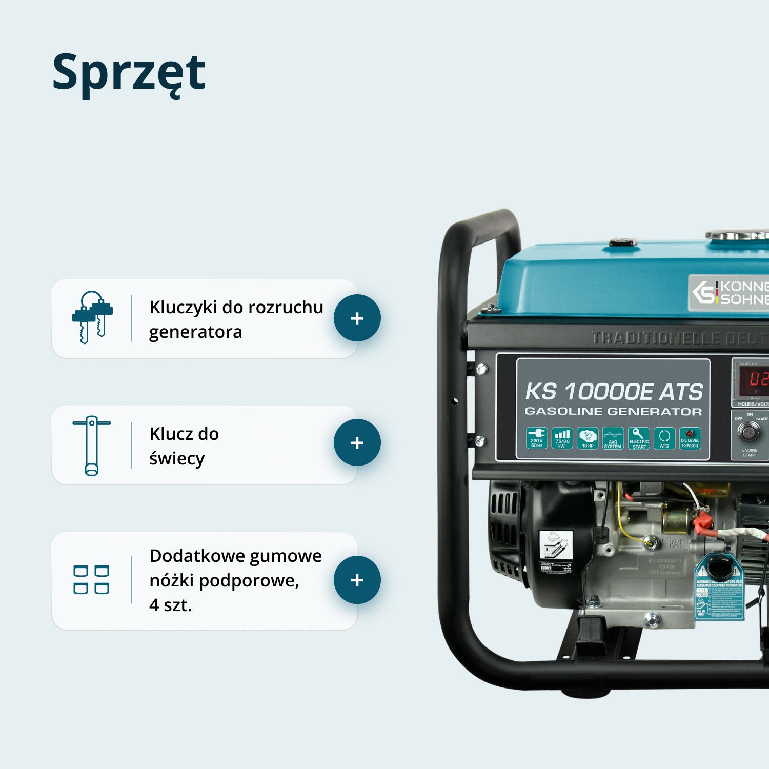 Bensiinigeneraator "Könner & Söhnen" KS 10000E ATS