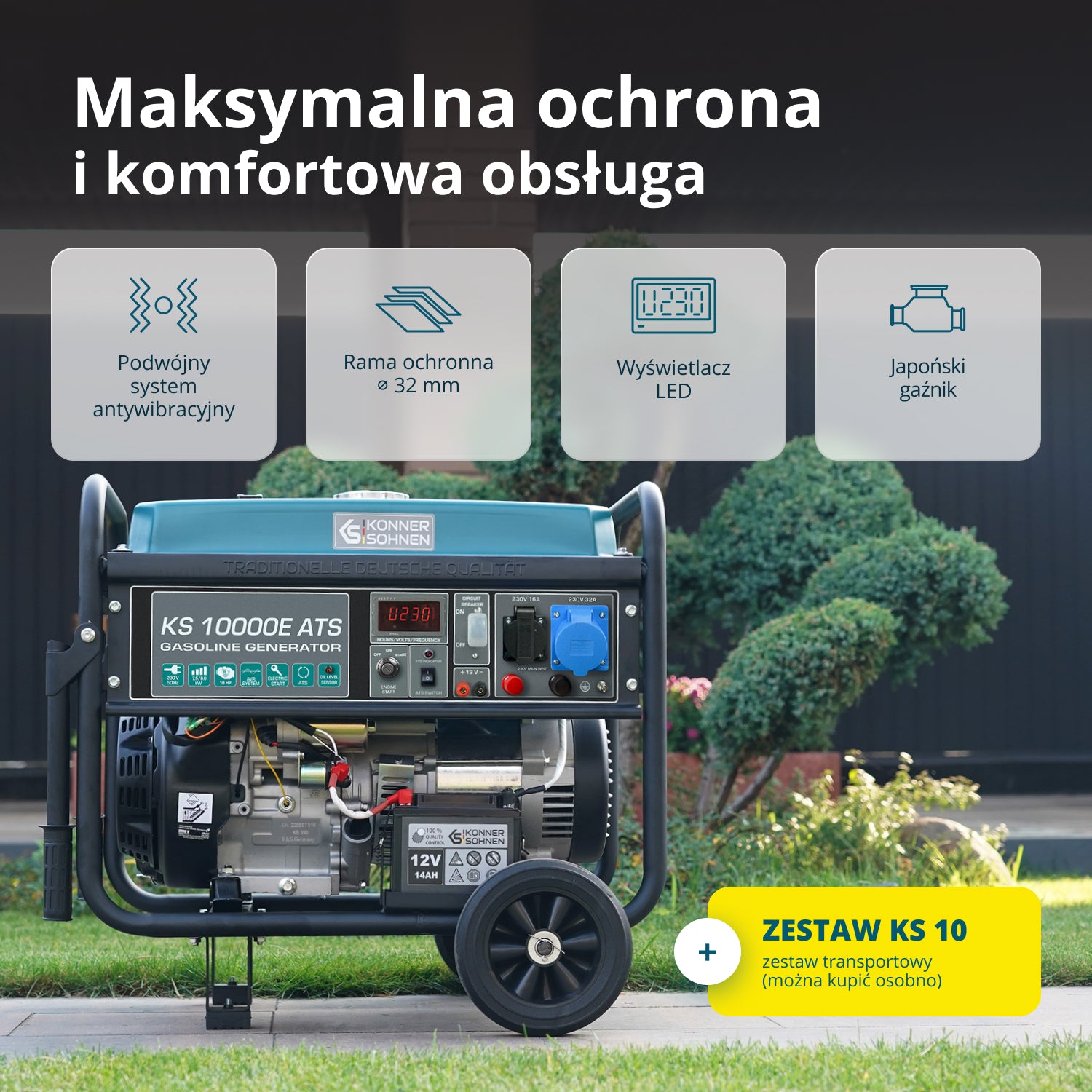 Bensiinigeneraator "Könner & Söhnen" KS 10000E ATS