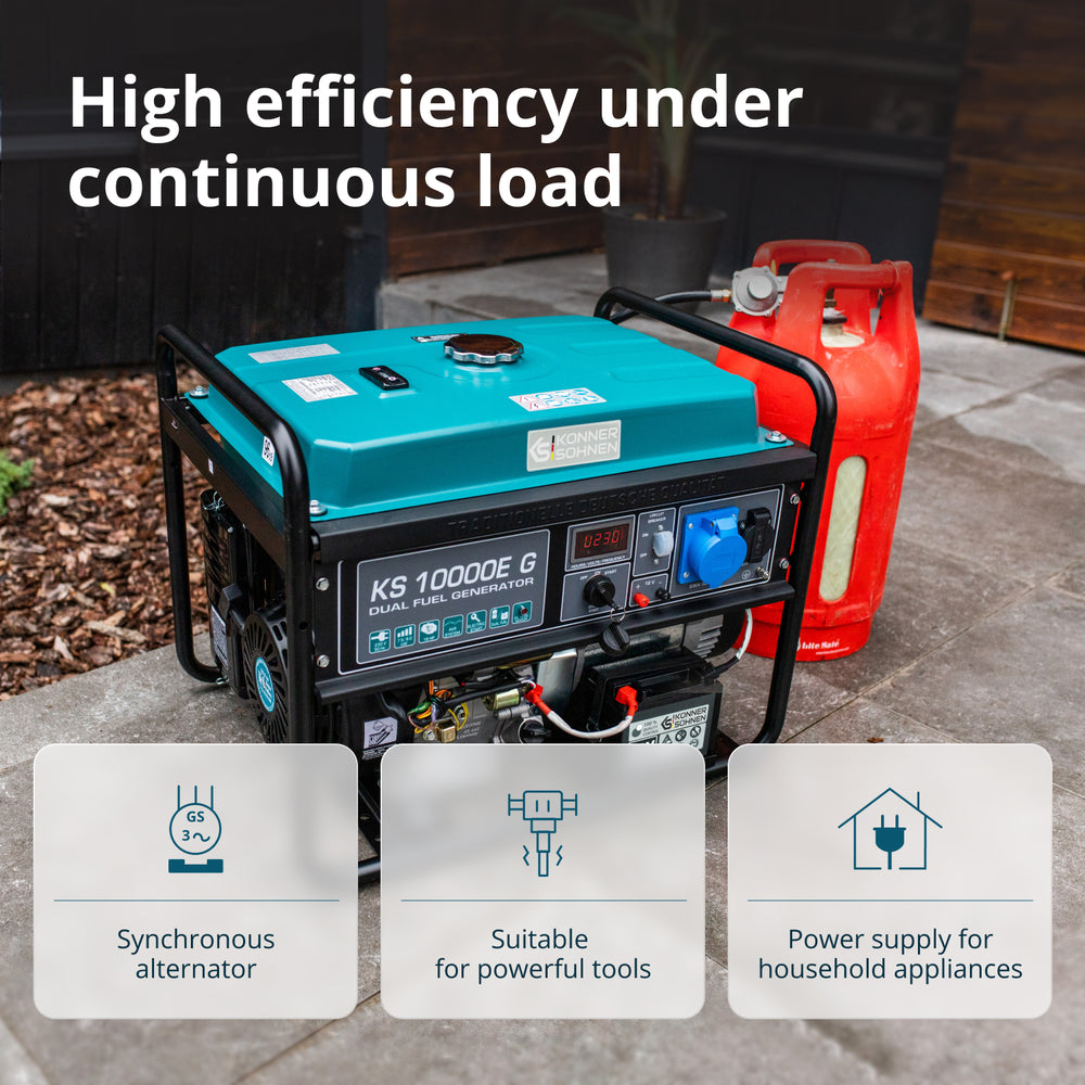 LPG/Benzīna ģenerators "Könner & Söhnen" KS 10000E G