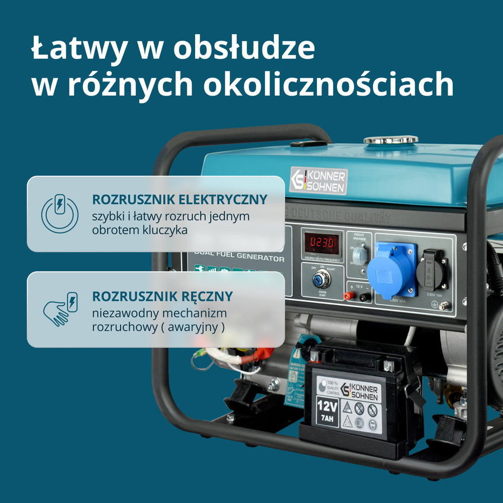 Generator benzynowo-gazowy „Könner & Söhnen” KS 10000E G