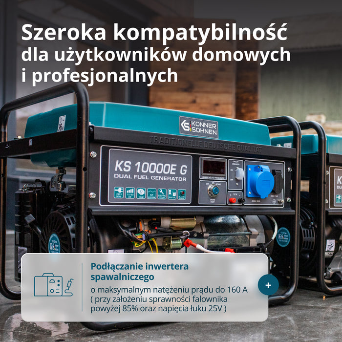 Generator benzynowo-gazowy „Könner & Söhnen” KS 10000E G
