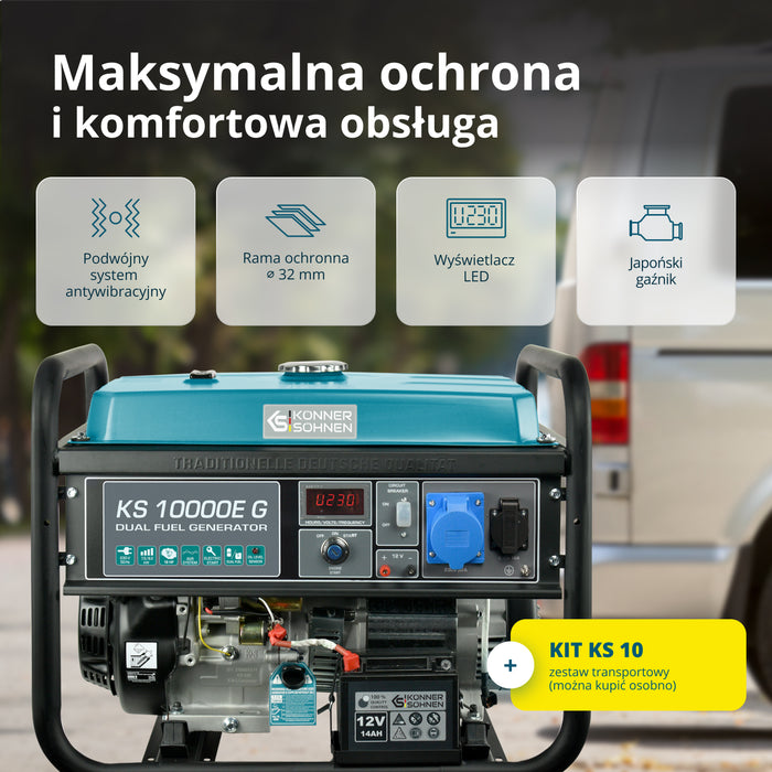 Generator benzynowo-gazowy „Könner & Söhnen” KS 10000E G