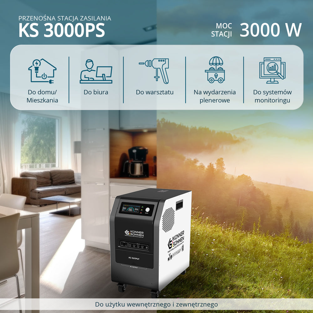 Przenośna elektrownia 3-w-1 KS 3000PS