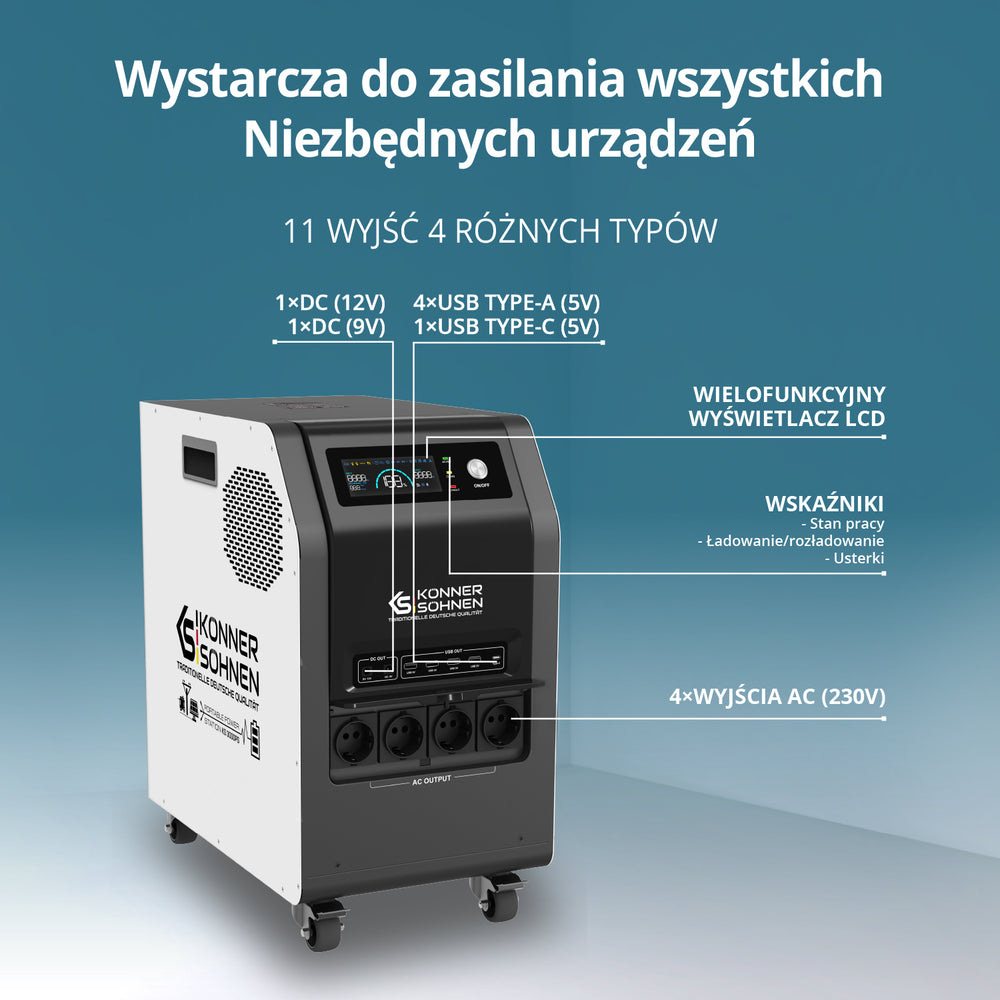 Przenośna elektrownia 3-w-1 KS 3000PS