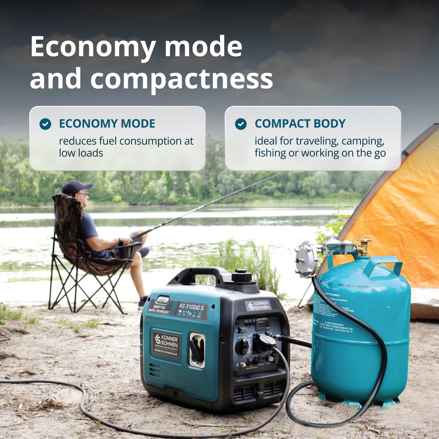 LPG/gasoline inverter generator KS 3100iG S