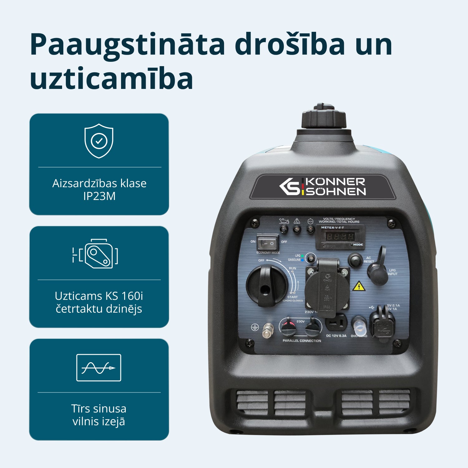 LPG/benzīna invertora ģenerators KS 3100iG S