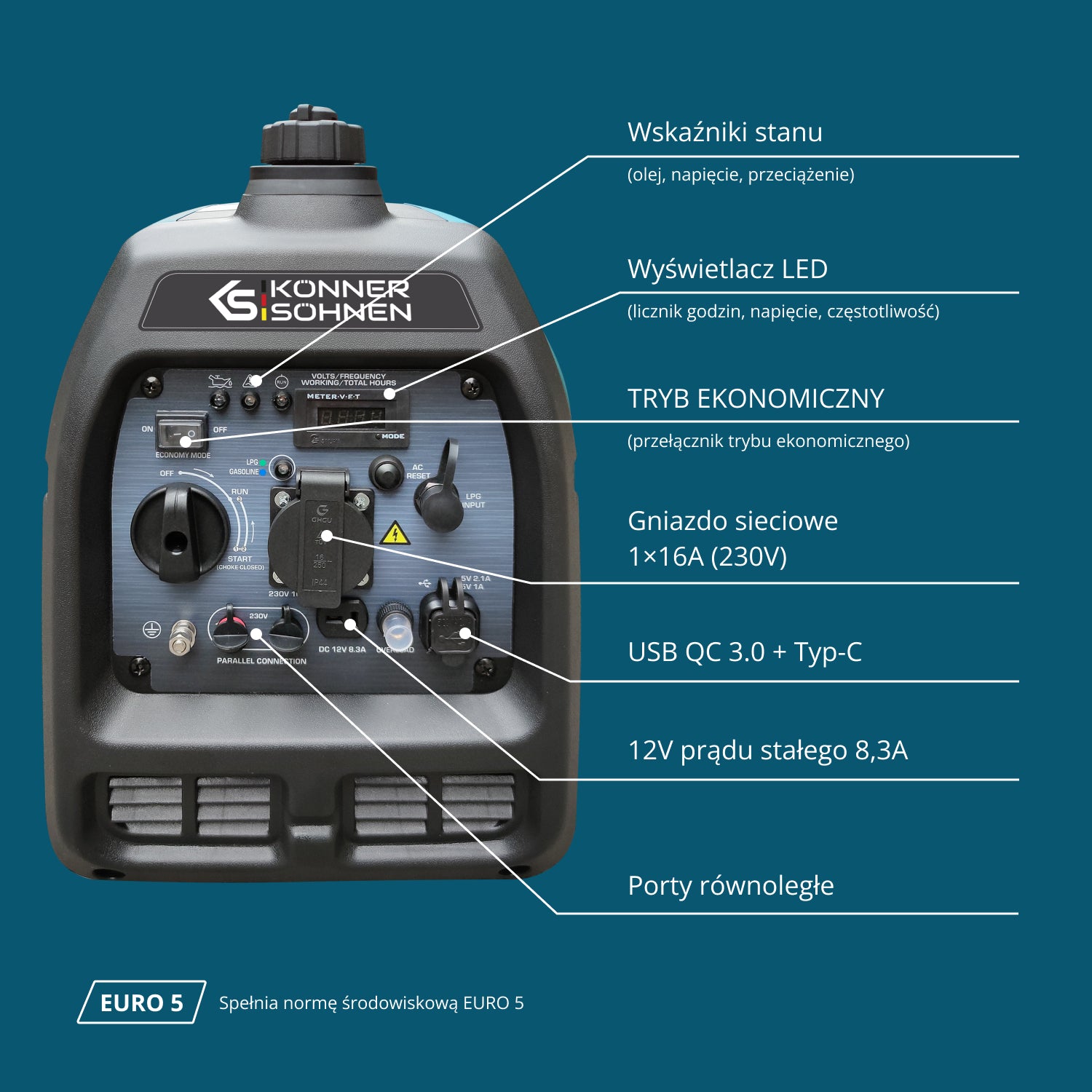 Inwerterowy generator LPG/benzyna KS 3100iG S