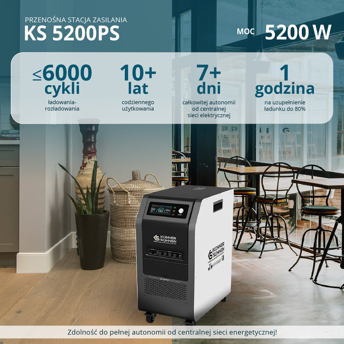 Przenośna elektrownia 3-w-1 KS 5200PS