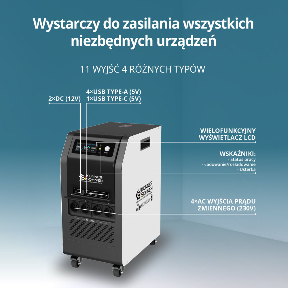 Przenośna elektrownia 3-w-1 KS 5200PS