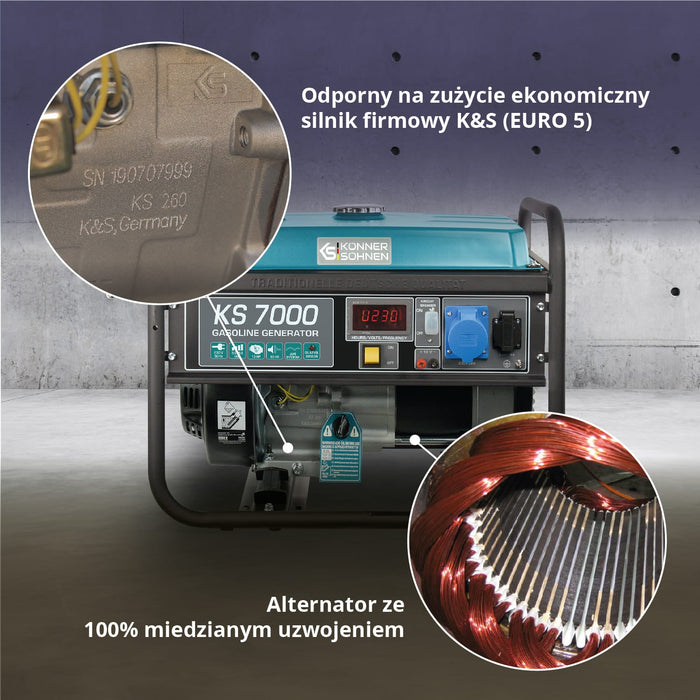 Generator benzynowy „Könner & Söhnen” KS 7000