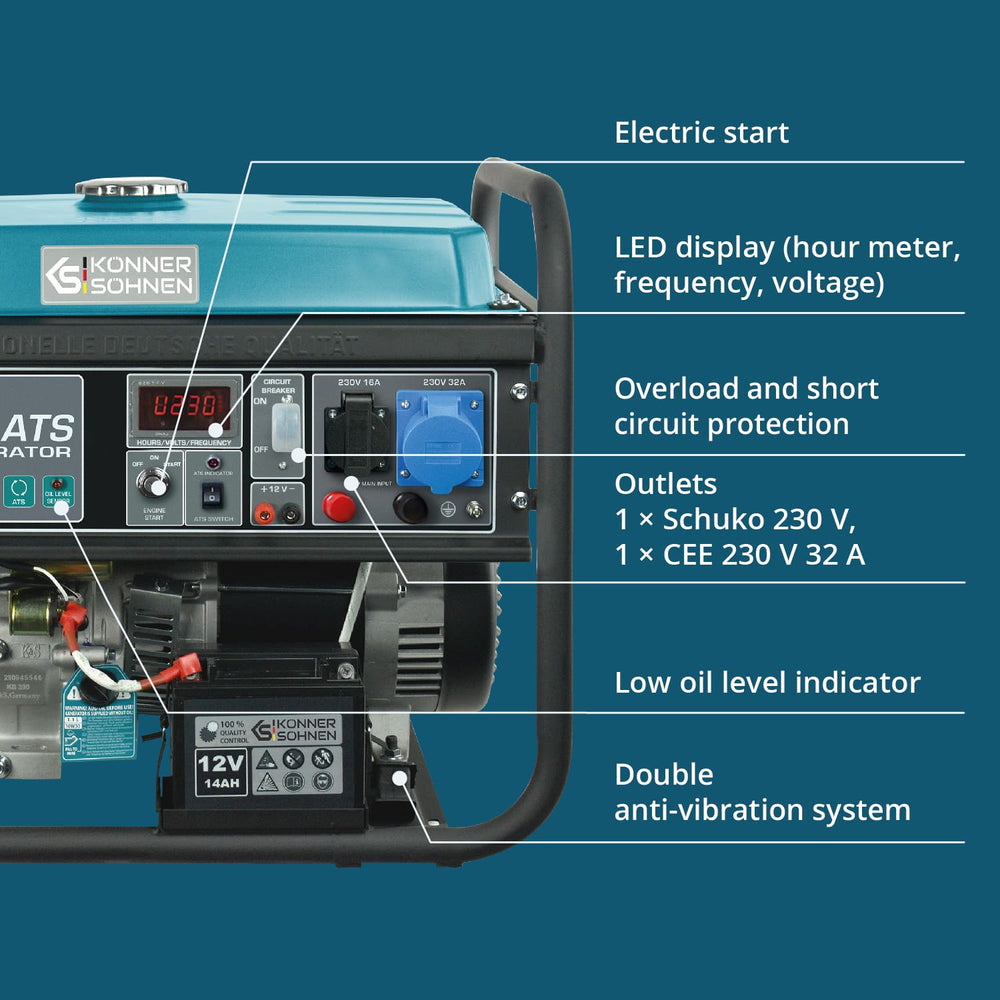 Benzīna ģenerators "Könner & Söhnen" KS 7000E ATS