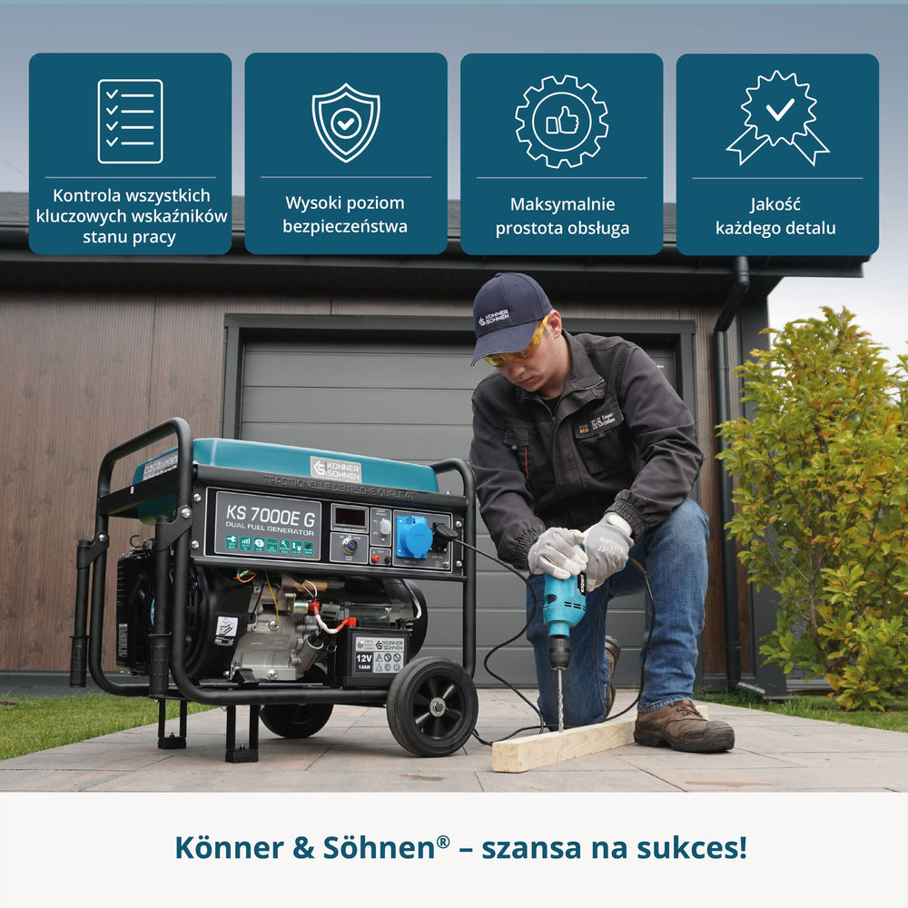 Generator benzynowo-gazowy „Könner & Söhnen” KS 7000E G