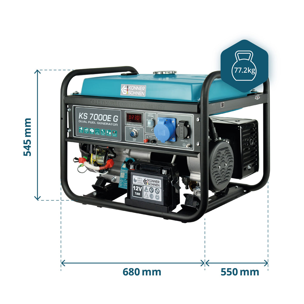 Generator benzynowo-gazowy „Könner & Söhnen” KS 7000E G