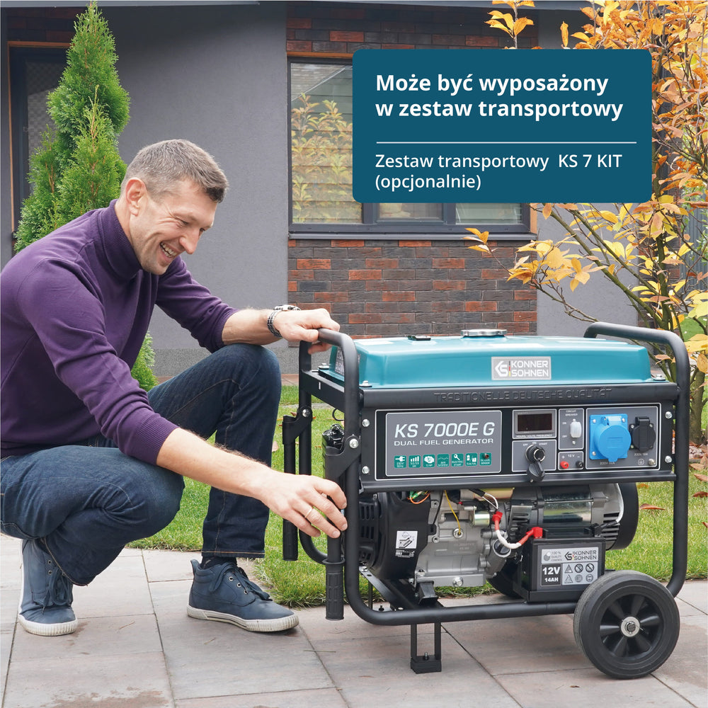 Generator benzynowo-gazowy „Könner & Söhnen” KS 7000E G