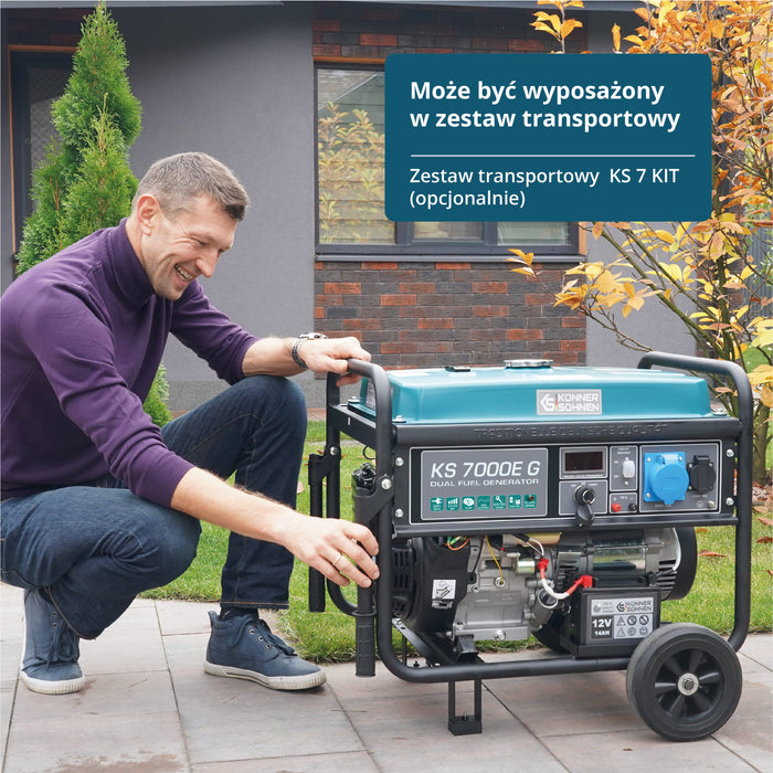 Generator benzynowo-gazowy „Könner & Söhnen” KS 7000E G