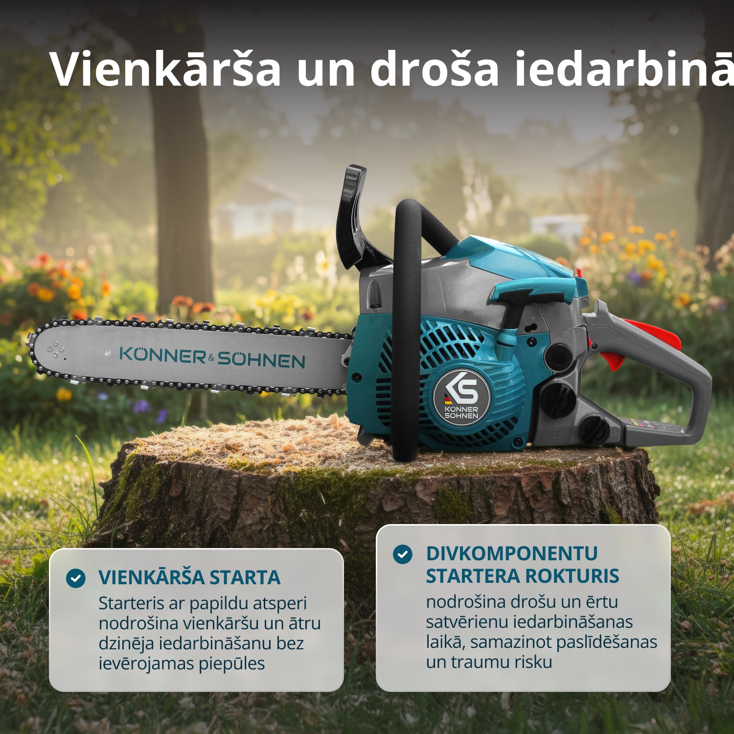 Benzīna motorzāģis KS CS18G-14C