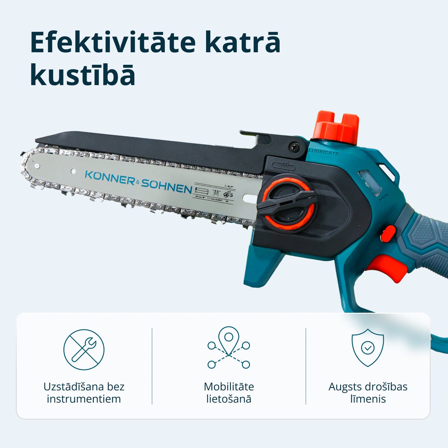 Bezvadu Mini Motorzāģis KS MCS20V-8 Korpuss