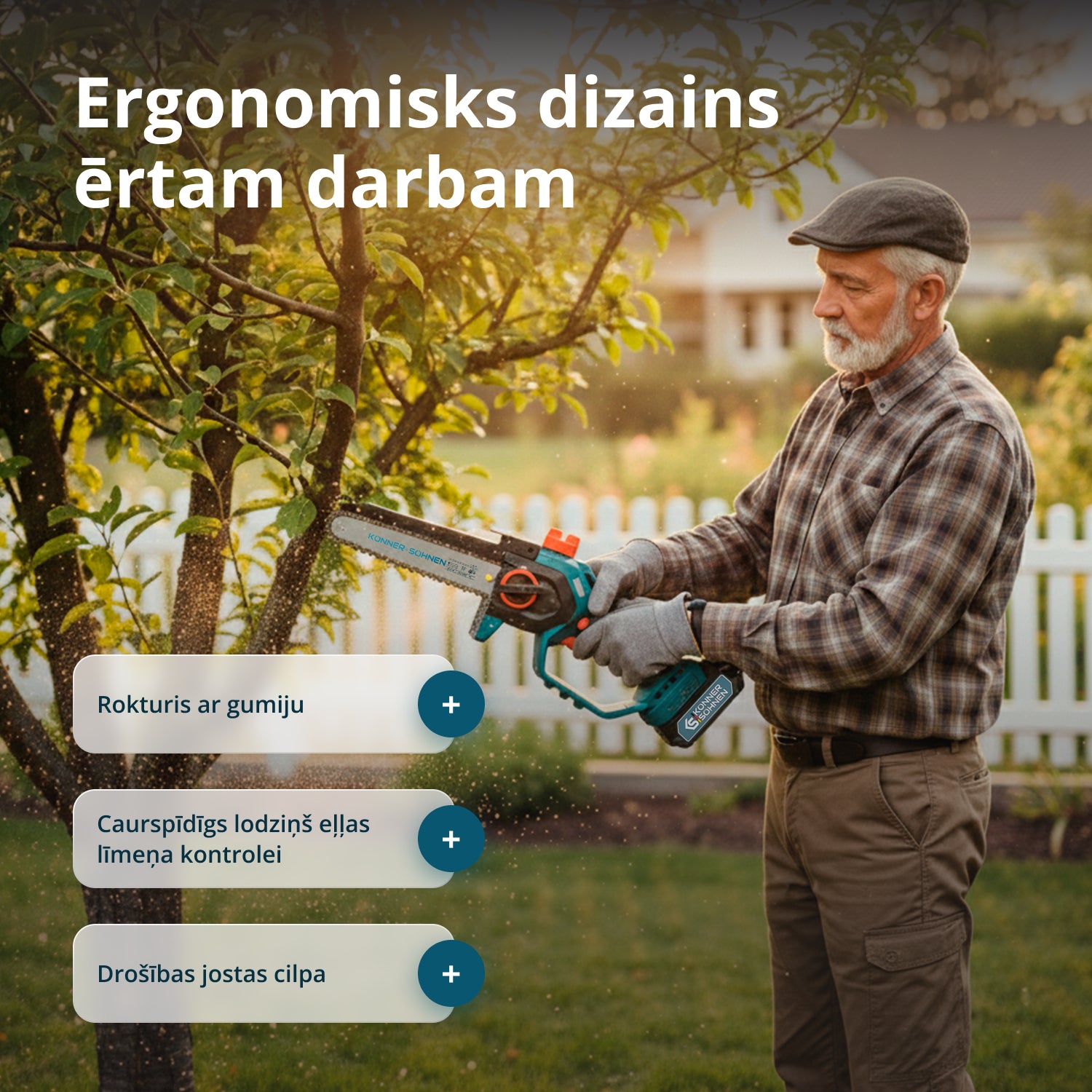 Bezvadu Mini Motorzāģis KS MCS20V-8 Korpuss