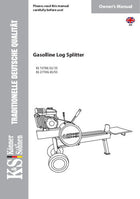 Gasolline Log Splitter KS 15TKG 52/35, KS 27THG 65/55