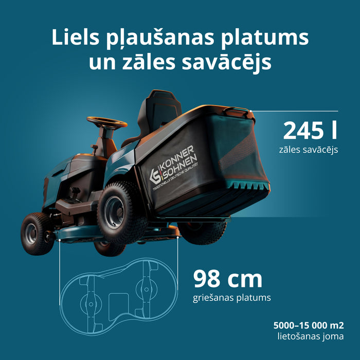 Benzīna traktora zāles pļāvējs KS 98TMG-H