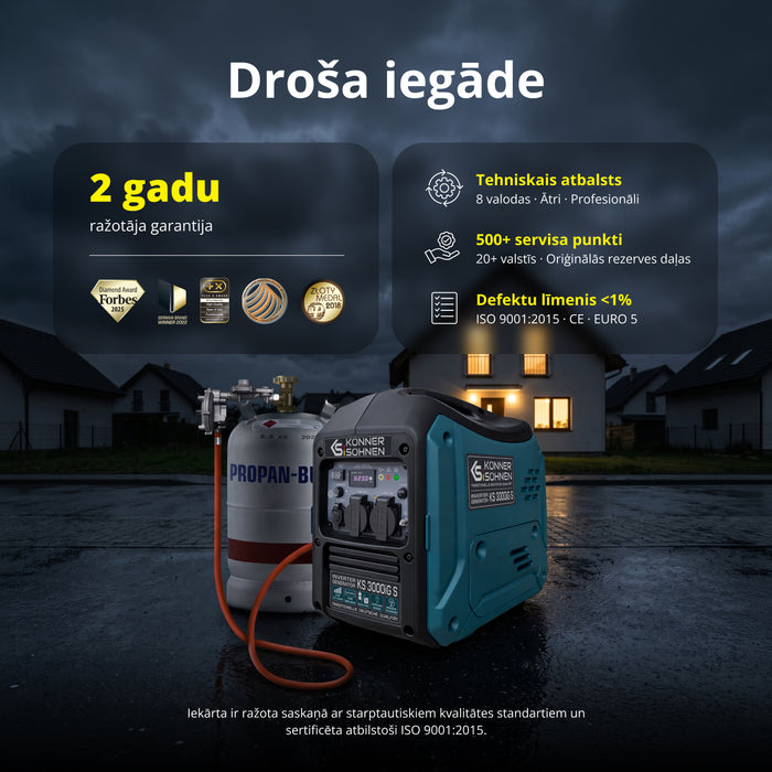 LPG/benzīna invertora ģenerators KS 3000iG S