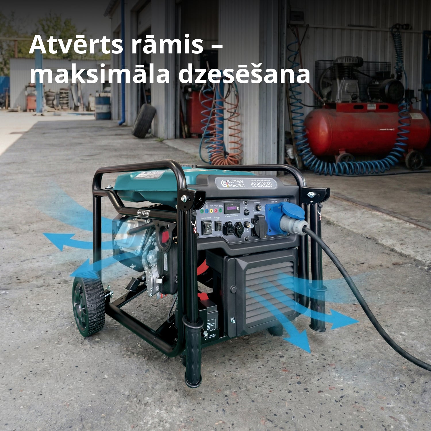 Divu degvielu invertora ģenerators KS 6500iEG