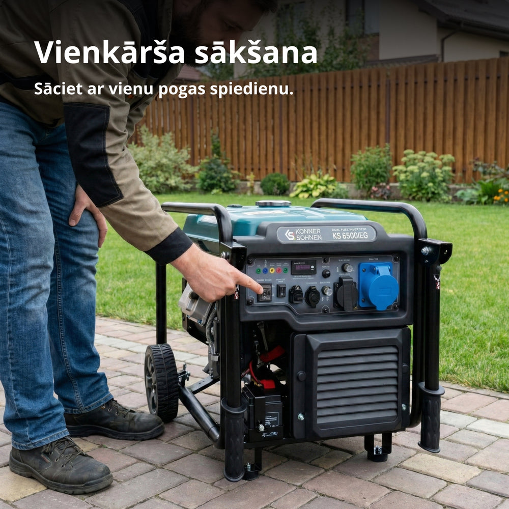 Divu degvielu invertora ģenerators KS 6500iEG