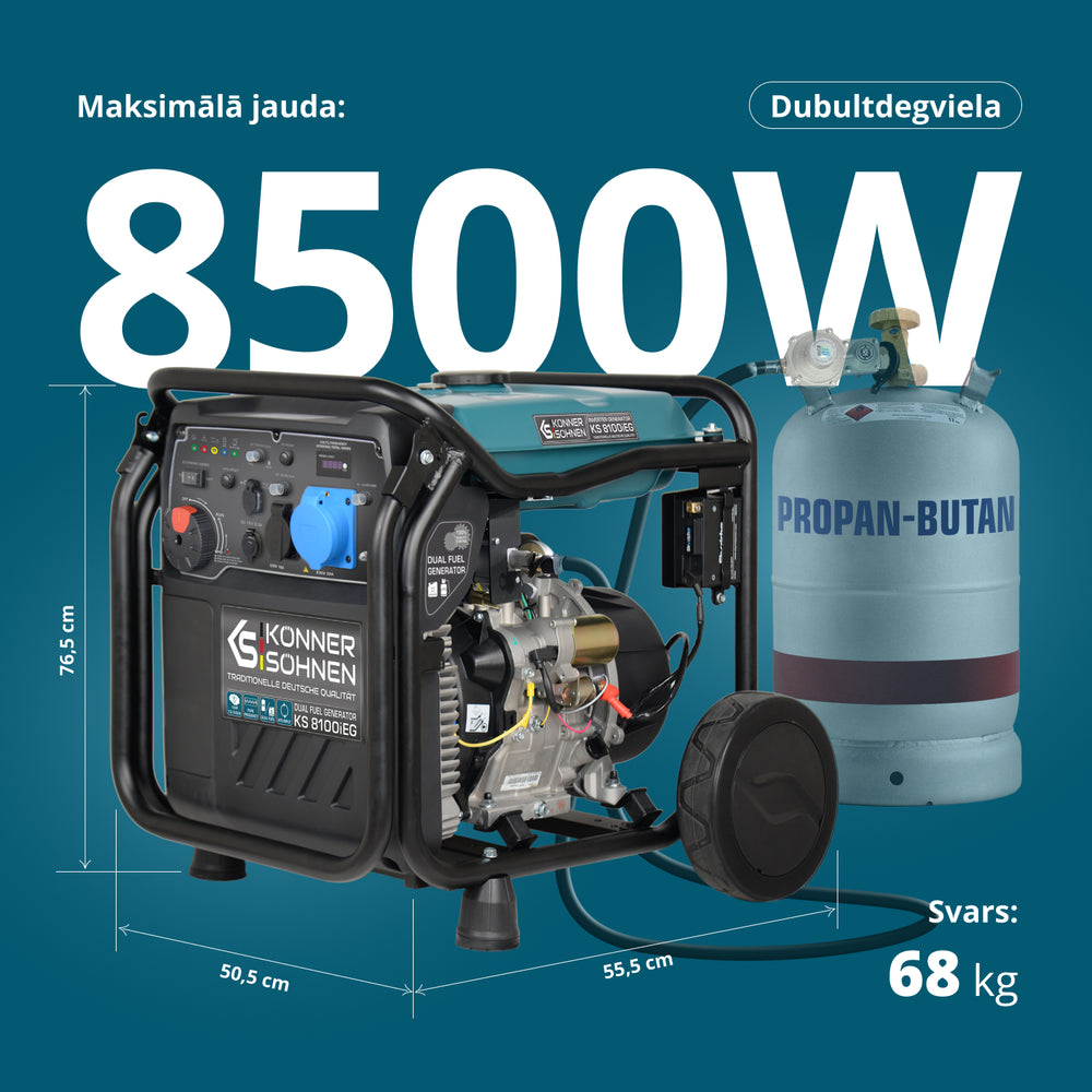 LPG/benzīna invertora ģenerators KS 8100iEG