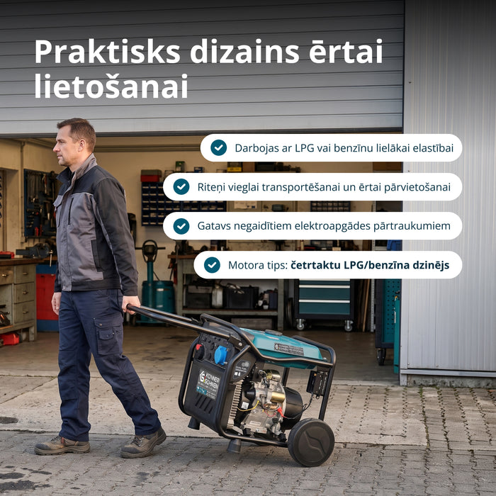 LPG/benzīna invertora ģenerators KS 8100iEG