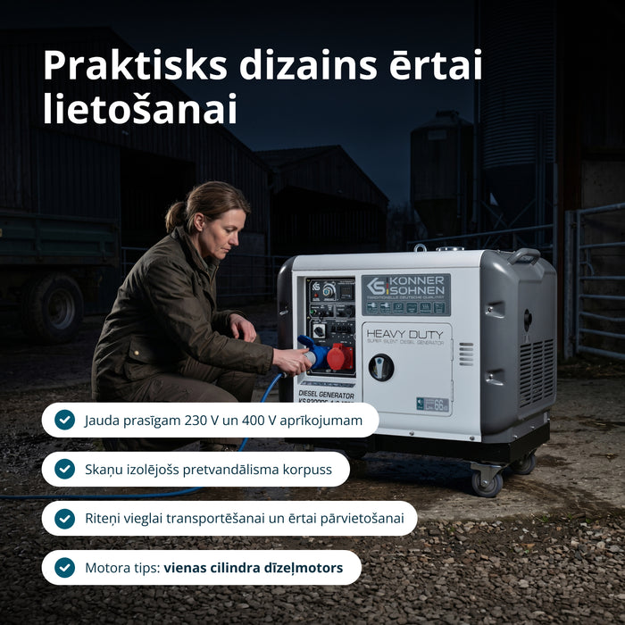 Dīzeļģenerators "Könner & Söhnen" KS 9300DE-1/3 ATSR (EURO V)