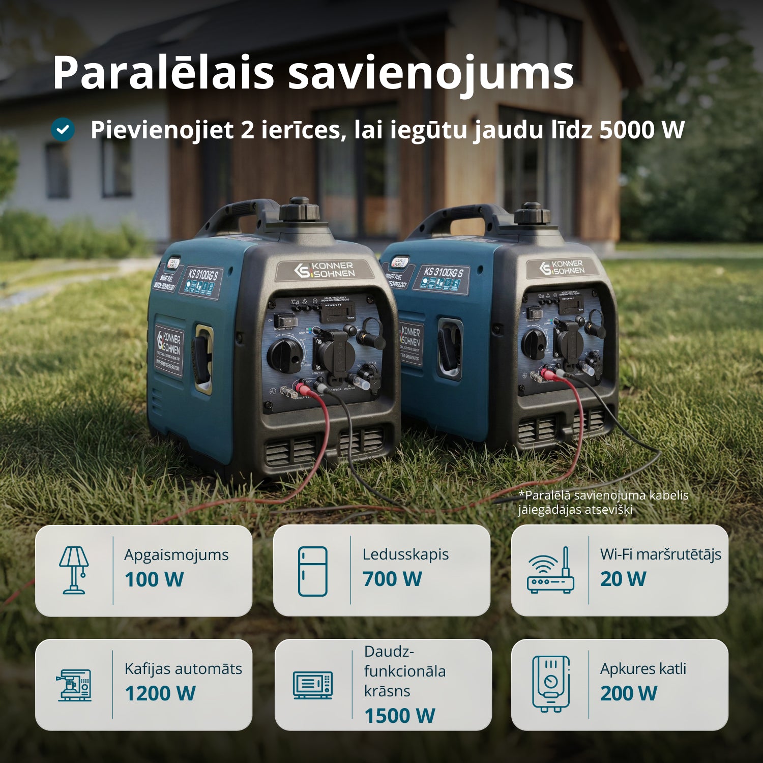 LPG/benzīna invertora ģenerators KS 3100iG S