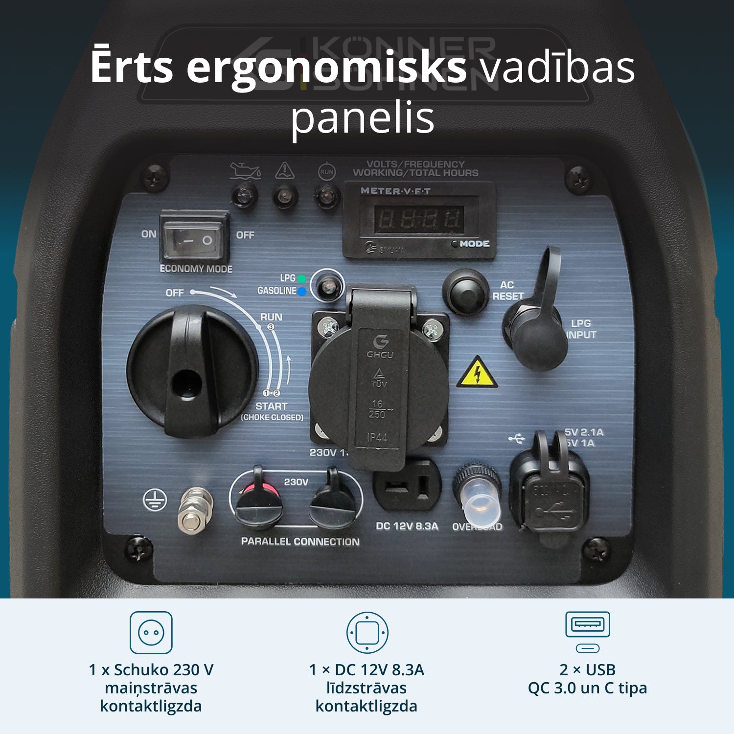 LPG/benzīna invertora ģenerators KS 3100iG S
