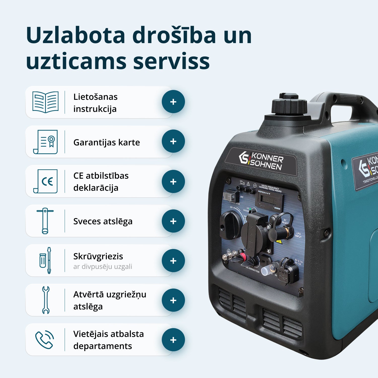 LPG/benzīna invertora ģenerators KS 3100iG S