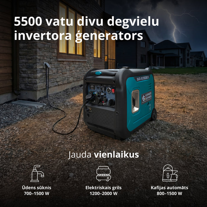 LPG/benzīna invertora ģenerators KS 5500iEG S