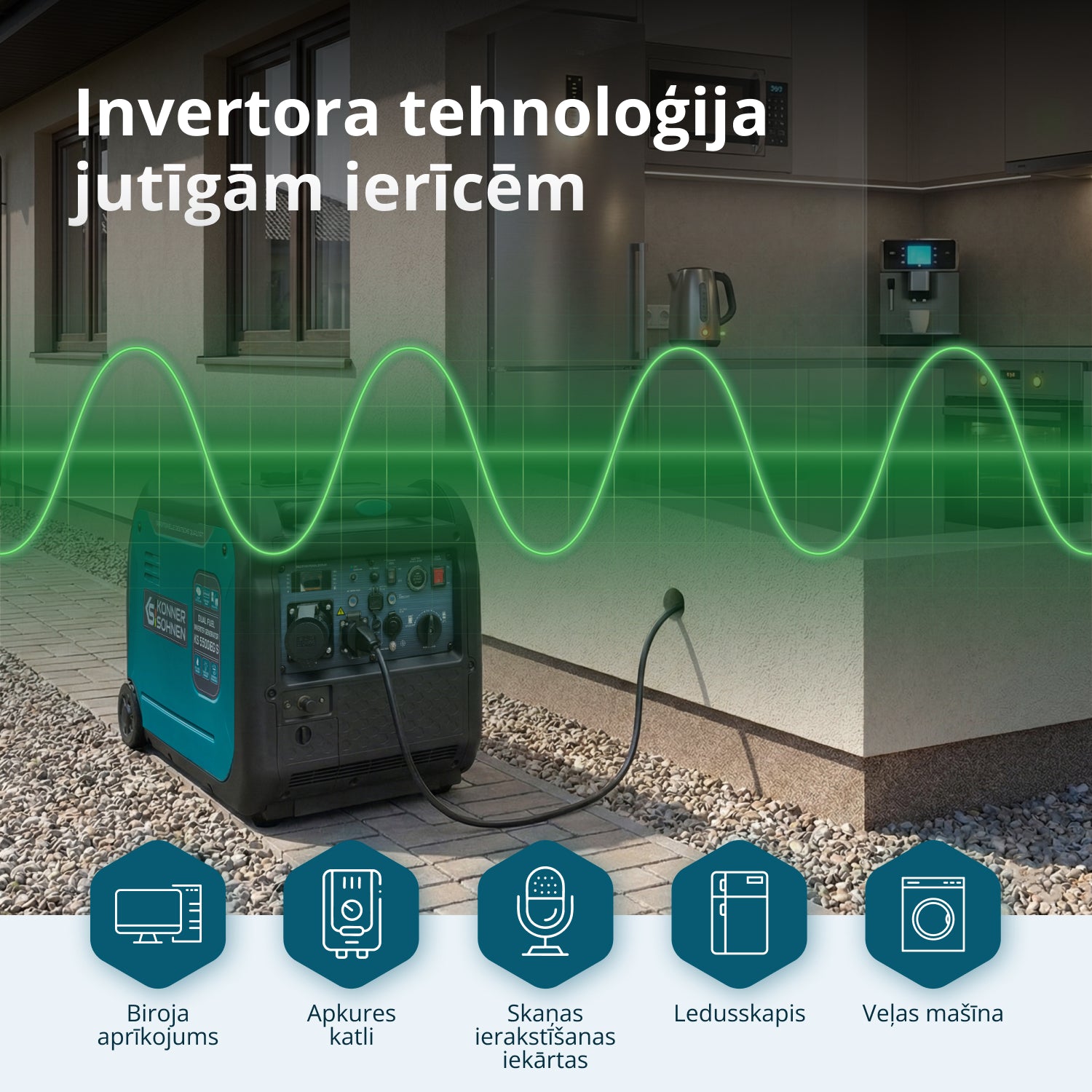 LPG/benzīna invertora ģenerators KS 5500iEG S