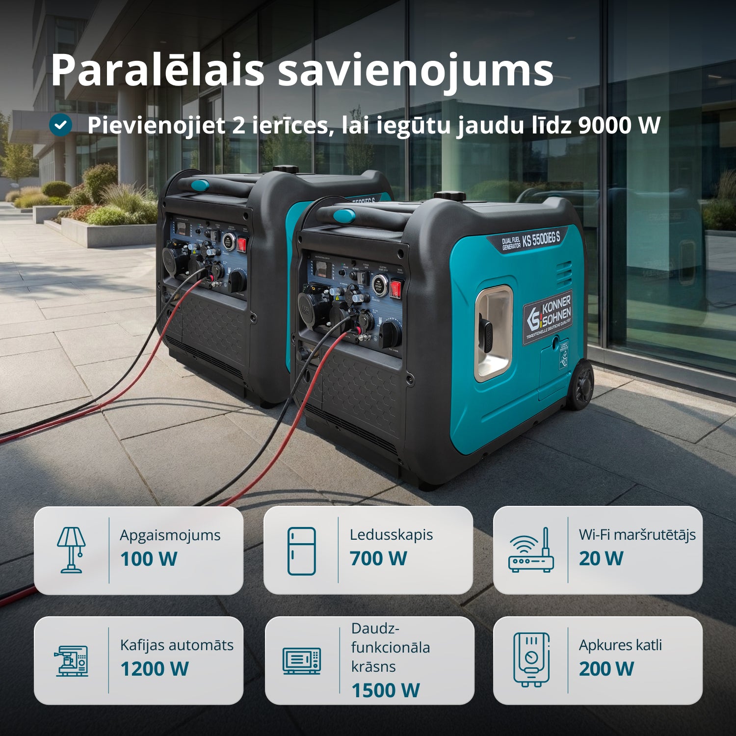 LPG/benzīna invertora ģenerators KS 5500iEG S