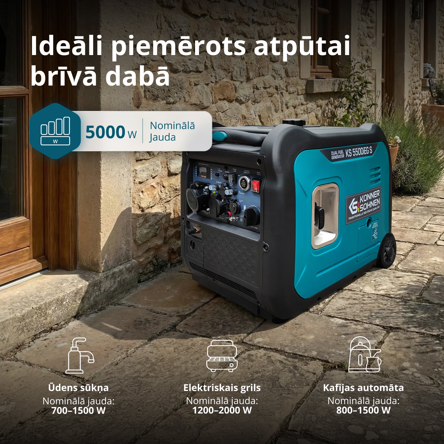 LPG/benzīna invertora ģenerators KS 5500iEG S