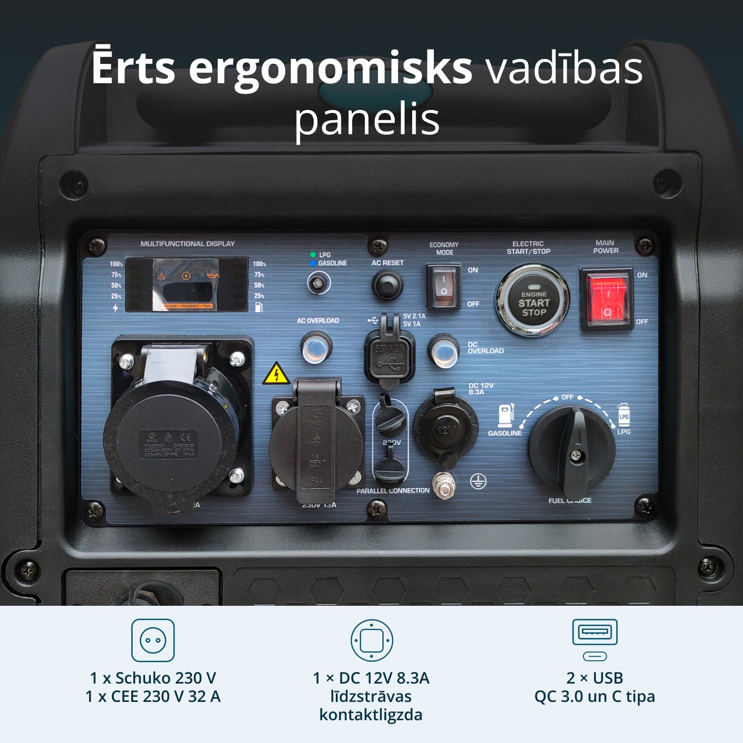 LPG/benzīna invertora ģenerators KS 5500iEG S